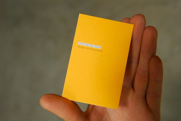 Dieter Van Den Storm business card