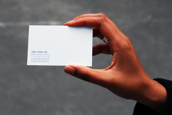 Irma Firma business card